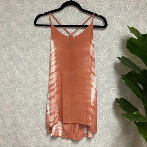 Orange & White Tie Dye Strappy Top